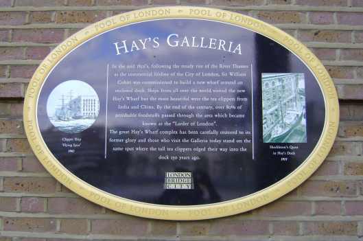 Hay's Galleria information panel