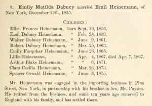 G.F. Jones, Family record of the Jones Family, 1884